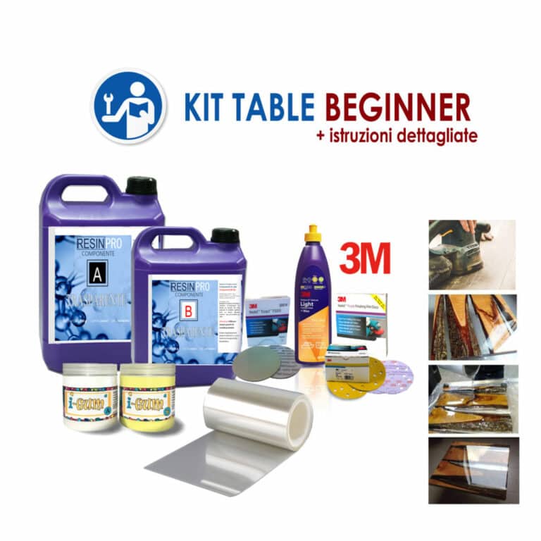 ZESTAW DLA POCZĄTKUJĄCYCH DO TWORZENIA STOŁU Z DREWNA I ŻYWICY - KIT BEGINNER
