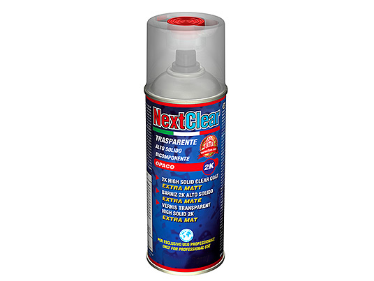 NextClear Trasparente Opaco - 2K Alto Solido in bomboletta spray Bicomponente (Monouso) da 400 ml