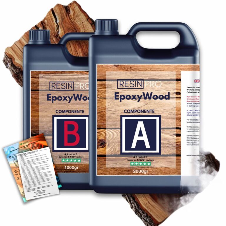 Żywica do Obróbki Drewna „EPOXYWOOD” – Utwardza, Wzmacnia i Stabilizuje - 3 KG