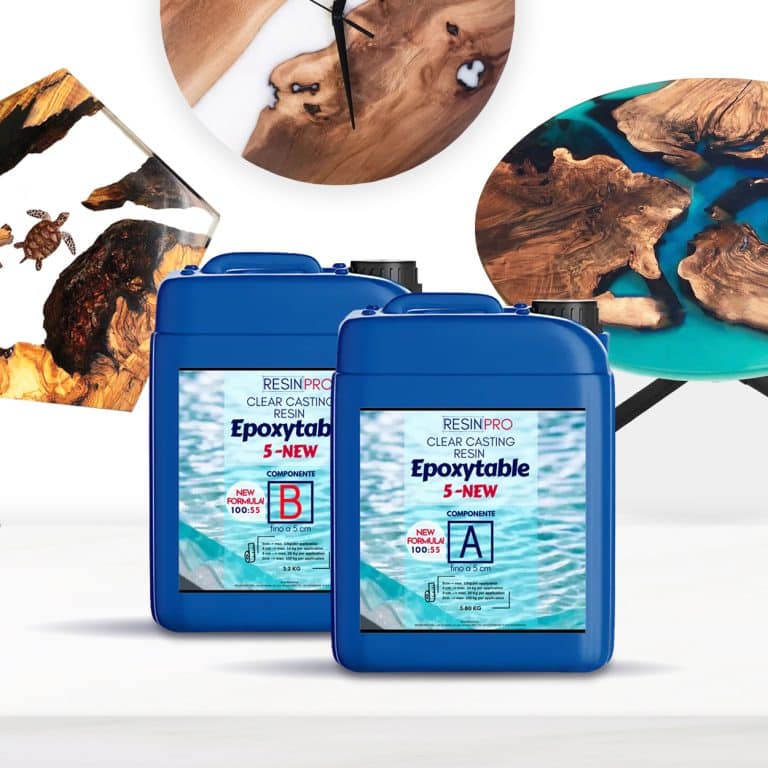 Nietoksyczna żywica epoksydowa do stołów Epoxytable 5-FIVE - doskonałe odlewy do 5 cm