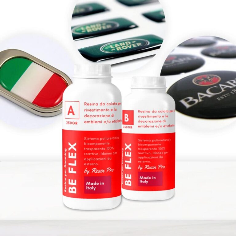 Resin Pro BeFlex for Dooming: non-yellowing protection against scratching labels and surfaces