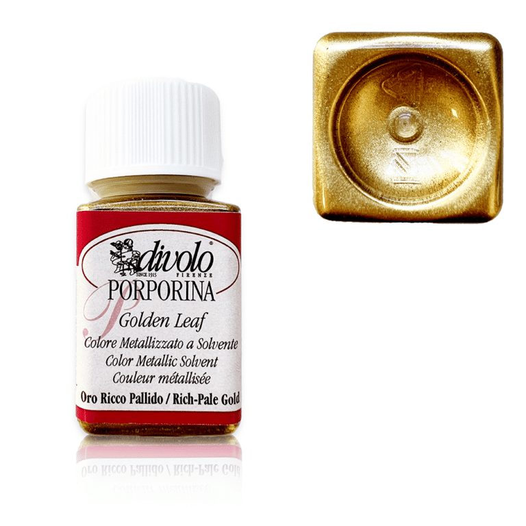 Porfiryna farba do złoceń 50 ml Złoto/Srebro/Miedź - Blady złoty bogaty