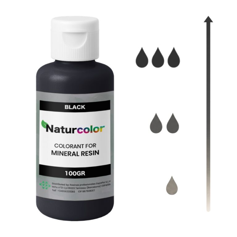 Pigmenty na bazie wody do żywicy akrylowej NatuResin – NaturColor - Czarny