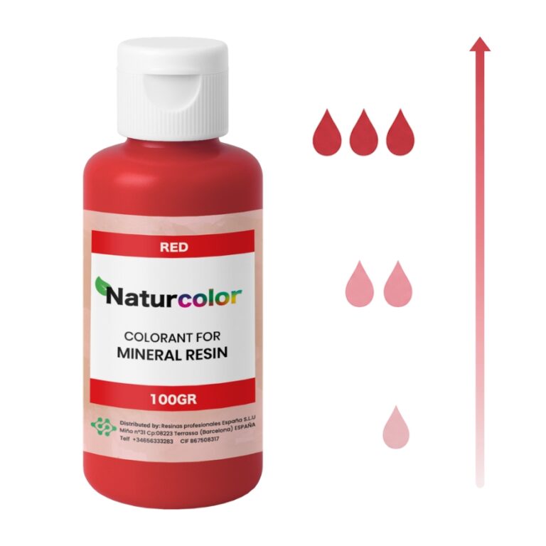 Pigmenty na bazie wody do żywicy akrylowej NatuResin – NaturColor - Czerwony