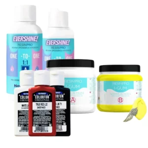 Zestaw Kreatywny ResinPro – Żywica Przezroczysta, Masa Gumowa Igum i Kolory Pastelowe (3 kolory)