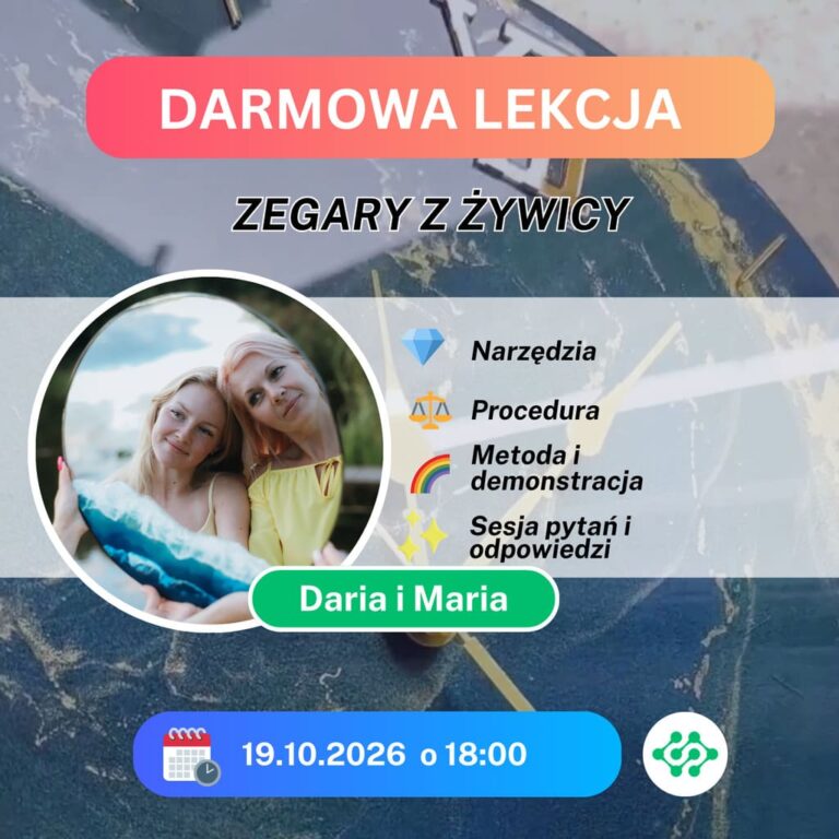 BEZPŁATNA LEKCJA: ZEGARY Z ŻYWICY