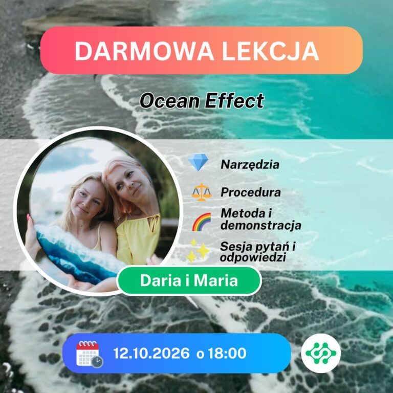 BEZPŁATNA LEKCJA: Ocean Effect z żywicą epoksydową